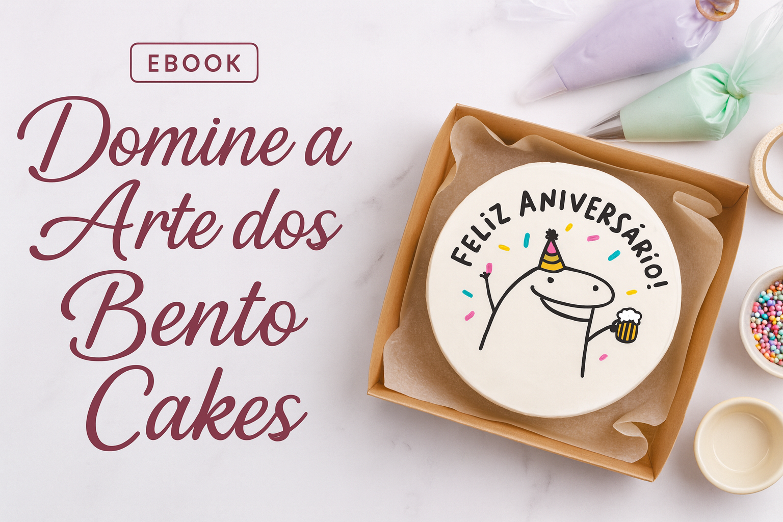 Capa do E-book Domine a Arte dos Bento Cakes